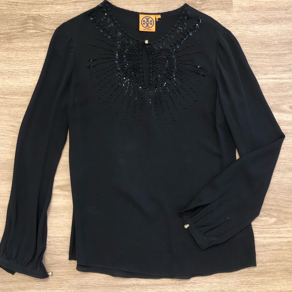 Tory Burch Natasha Beaded Top